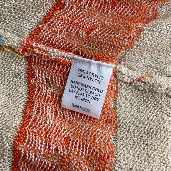 Sisters Womens Tan Western Geometric Light Weight Sweater Cardigan Size S/M NEW - Picture 8 of 8